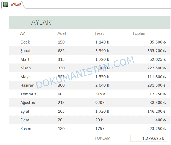 Ay Sayısını Metne Topla Görseli