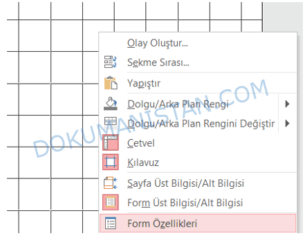 Form Özellikleri