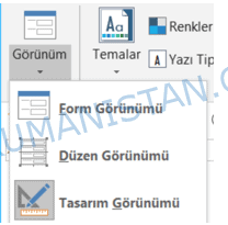 Görünüm Menüsü