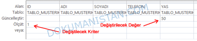 Güncelleştir Ölçüt Kriteri