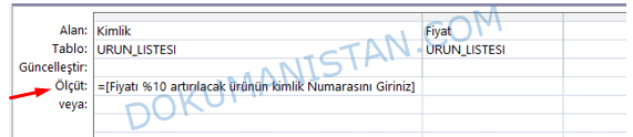 Güncelleme Ölçüt Belirleme