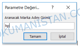 İkinci Parametre Girişi