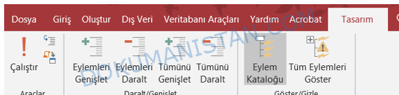 Makro Eylem Kataloğu Butonu