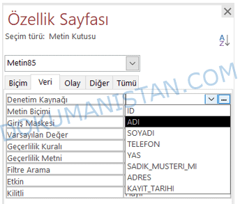 Özellik Sayfası Denetim Kaynağı