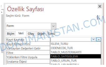 Özellik Sayfası Kayıt Kaynağı