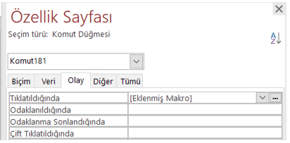 Tıklandığında Olayı