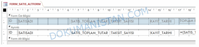Satış Alt Form