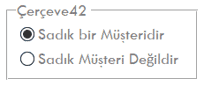 Seçenek Grubu Sonucu