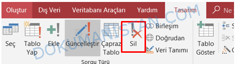 Sil Sorgu Butonu
