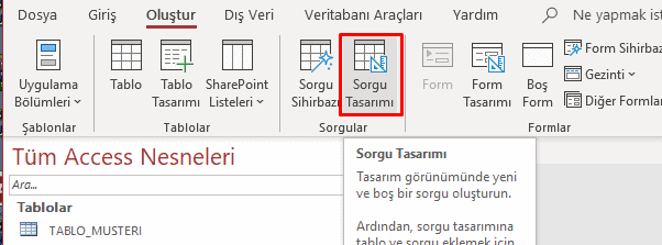 Silme Sorgu Tasarımı