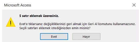 Sorgu Ekleme Bildirimi