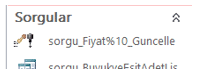 Sorgu Kayıt Gösterimi