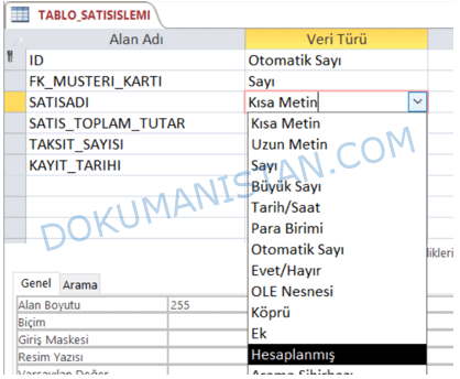 Sorguya Sabit Metin Ekleme