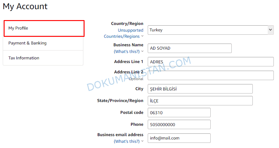 Merch Amazon Kayıt Birinci Adım